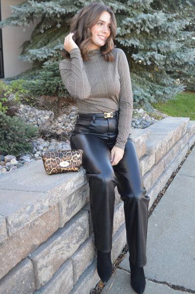 Pistola Cassie Faux Leather High Rise Jeans