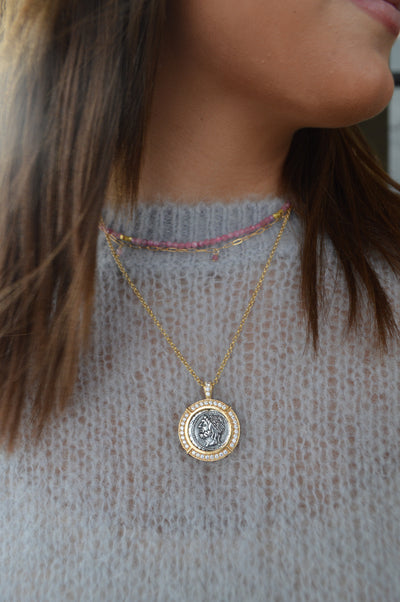 Jupiter Coin Pendant Necklace