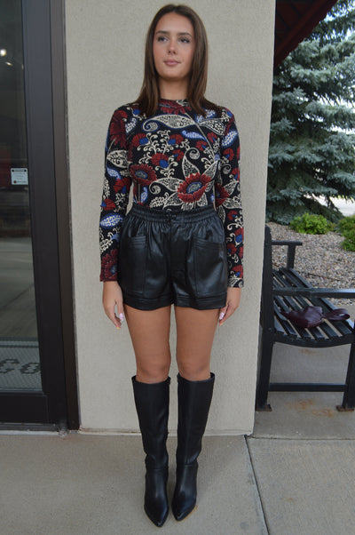 Miley Faux Leather Shorts