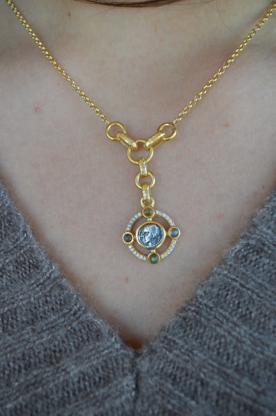 .Mini Mykonos Coin Necklace