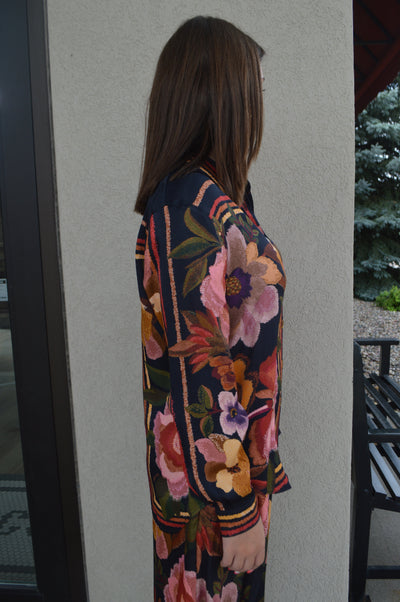 Farm Rio Chenille Flowers Shirt