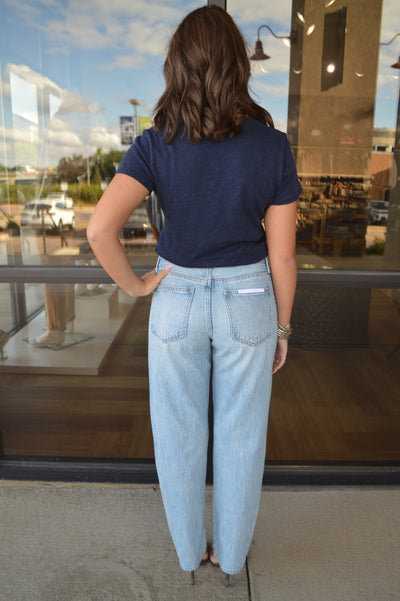 Pistola Lexi Studded Mid Rise Straight Jeans