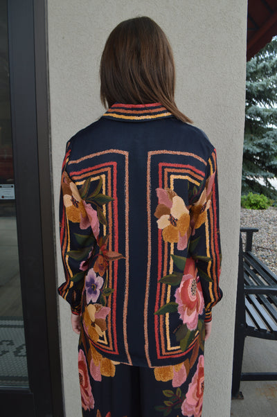 Farm Rio Chenille Flowers Shirt