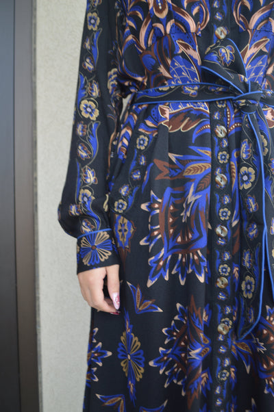 Farm Rio Arabesque Mix Scarves Midi Dress