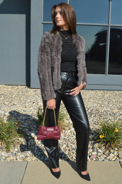 Pistola Cassie Faux Leather High Rise Jeans