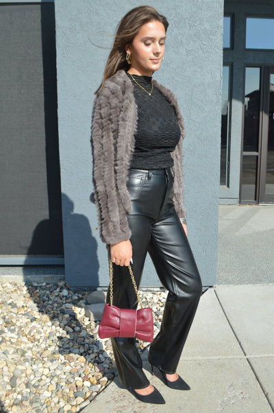 Pistola Cassie Faux Leather High Rise Jeans