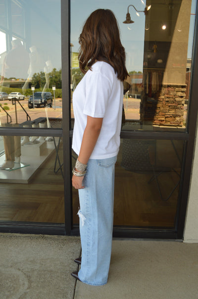 Rails Cotton Cashmere Sweater Tee, White