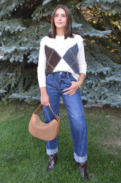 Charli Genuine Suede Hobo Handbag, Camel