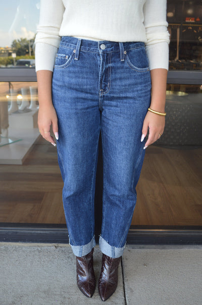 Pistola Kacey Mid Rise Cuffed Boyfriend Jeans