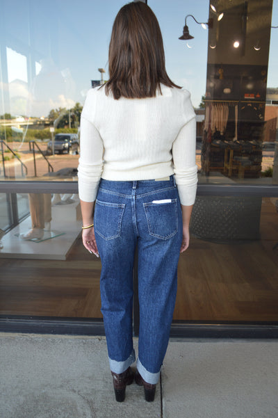 Pistola Kacey Mid Rise Cuffed Boyfriend Jeans