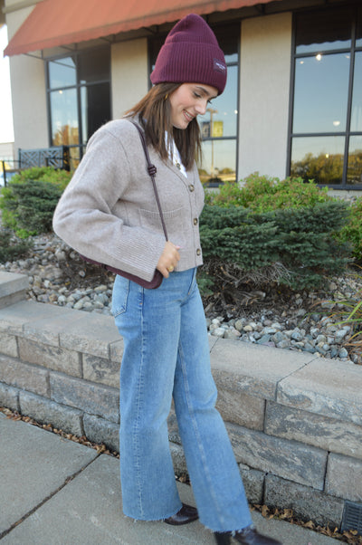 Rag & Bone Blake Beanie, Burgundy