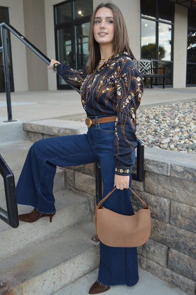 Charli Genuine Suede Hobo Handbag, Camel