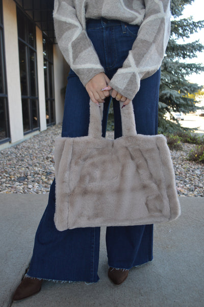 .Daria Faux Fur Tote