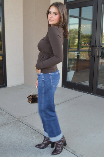 Rails Joelle Knit Mock Neck Top