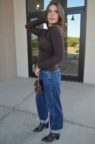 Pistola Kacey Mid Rise Cuffed Boyfriend Jeans