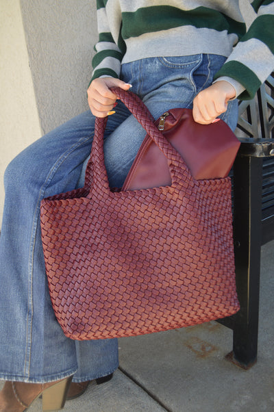 Rita Tote, Burgundy