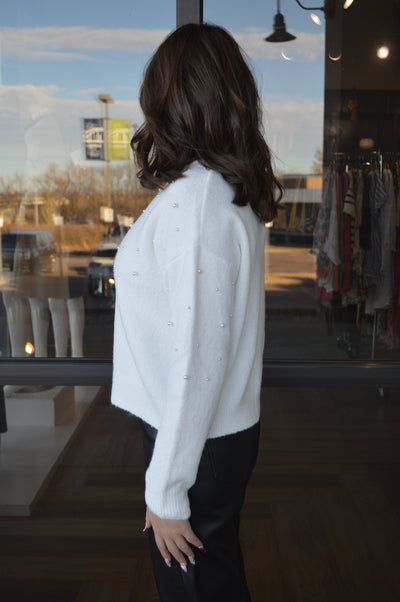 Adaline Pearl Embellished Sweater