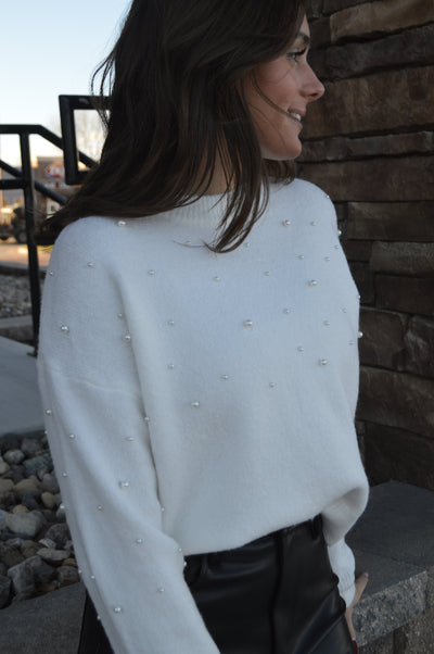 Adaline Pearl Embellished Sweater