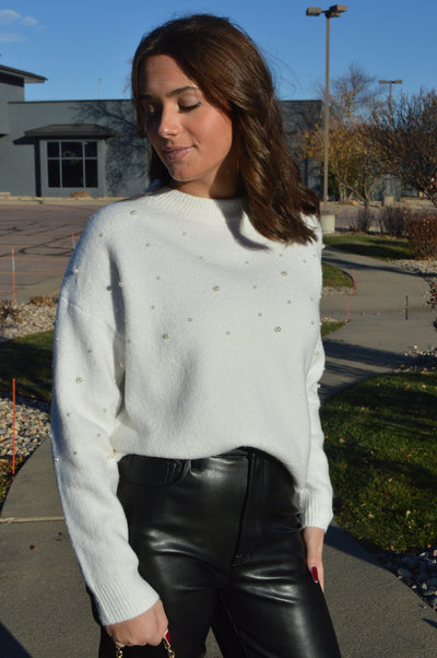 Adaline Pearl Embellished Sweater