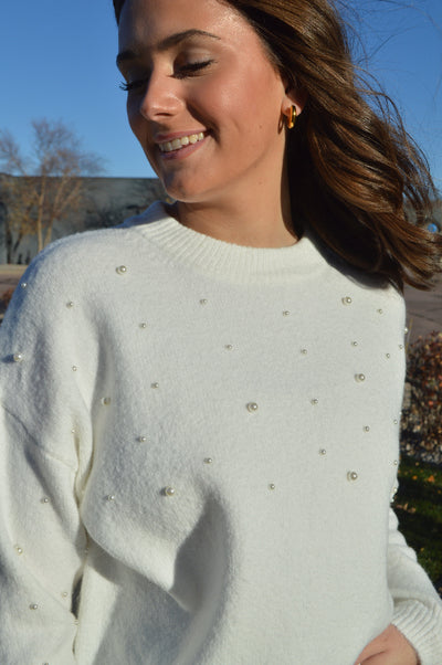 Adaline Pearl Embellished Sweater