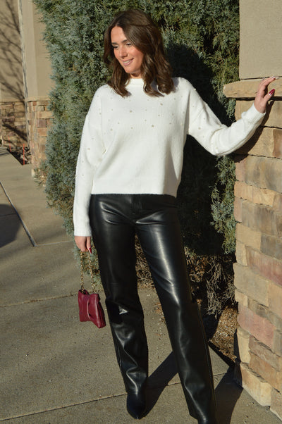 Adaline Pearl Embellished Sweater