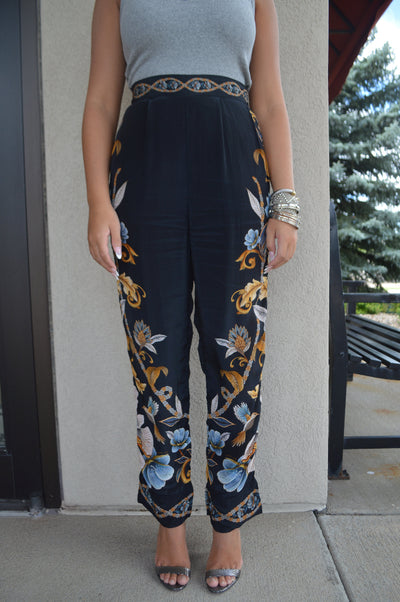 Farm Rio Black Garden Pants