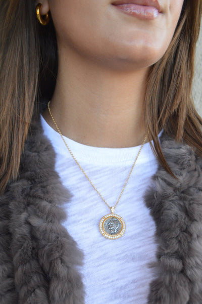 Jupiter Coin Pendant Necklace