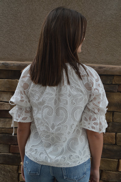 Saylor Meg Eyelet Top