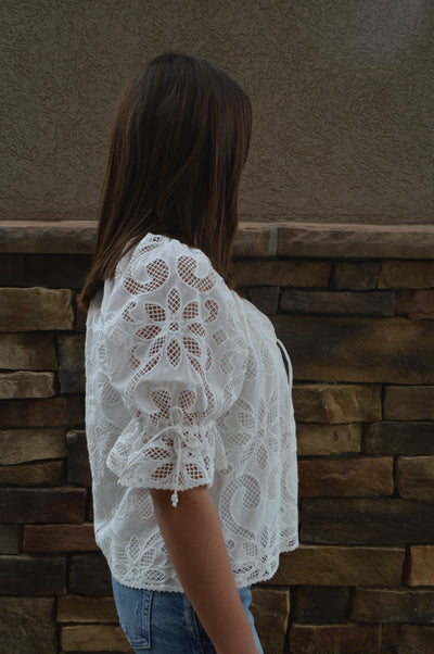 Saylor Meg Eyelet Top