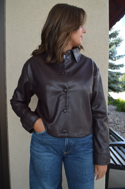 Parker Faux Leather Jacket