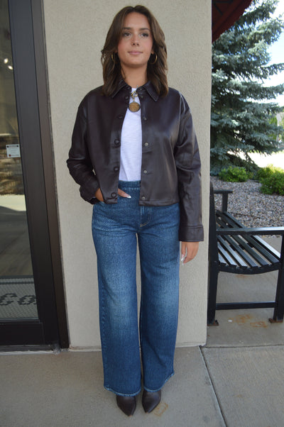 Parker Faux Leather Jacket