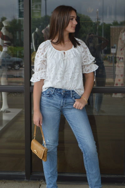 Saylor Meg Eyelet Top