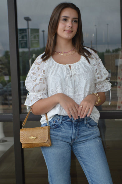 Saylor Meg Eyelet Top