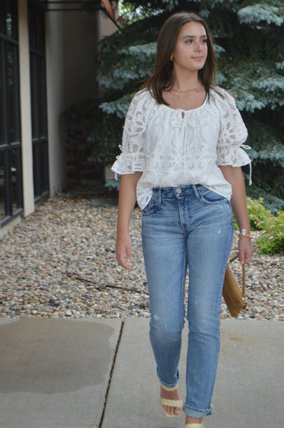 Saylor Meg Eyelet Top