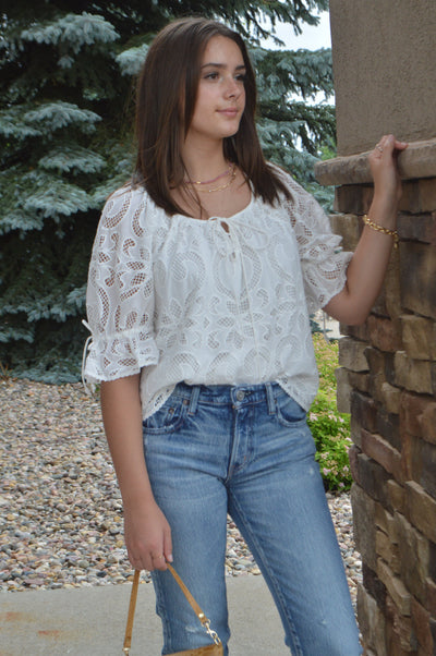 Saylor Meg Eyelet Top