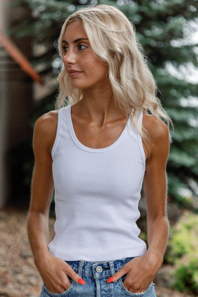 PRE-ORDER February The Debbie Tank, White