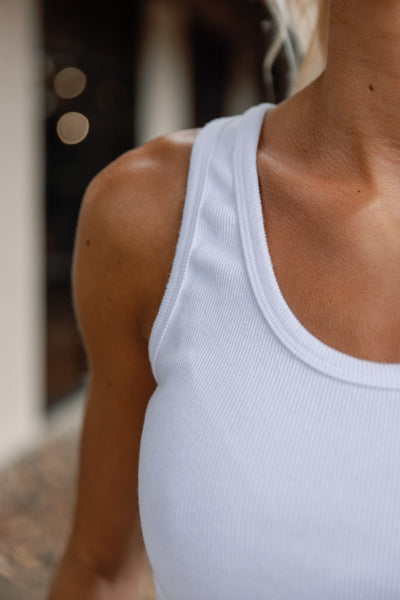 PRE-ORDER February The Debbie Tank, White