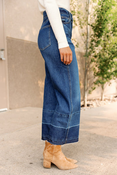 Veronica Beard Taylor Cropped Released Hem Jeans