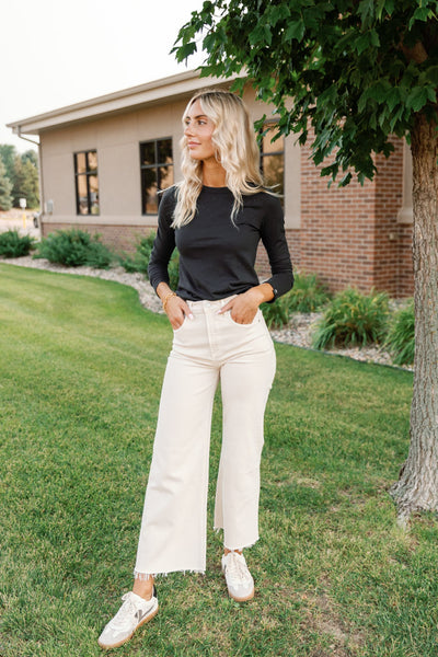 Citizens of Humanity Lyra Wide Leg Crop, Almondette