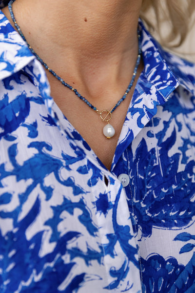 Kiara Maxi Dress, Blue Combo