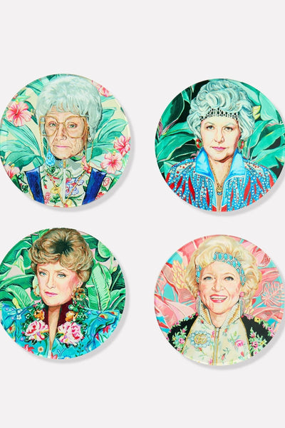 Golden Gals Coasters, Set of 4