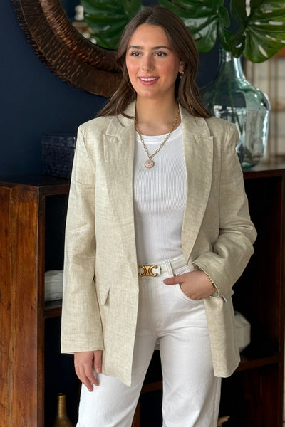 .Pre-Order April Miranda Linen Blazer