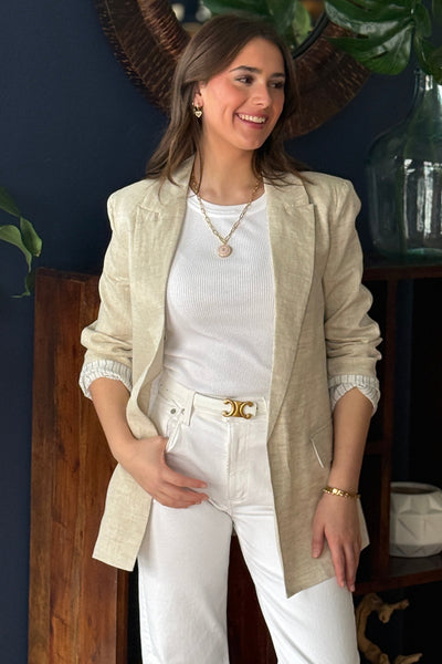 .Pre-Order April Miranda Linen Blazer