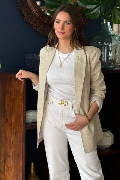 .Pre-Order April Miranda Linen Blazer