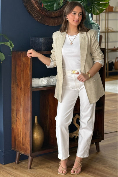 .Pre-Order April Miranda Linen Blazer