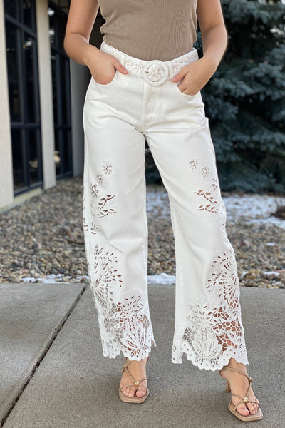 .Farm Rio Boho Beauty Richelieu Denim Pants