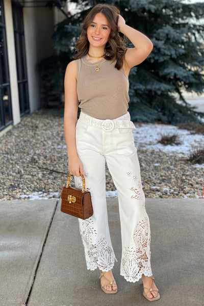 .Farm Rio Boho Beauty Richelieu Denim Pants