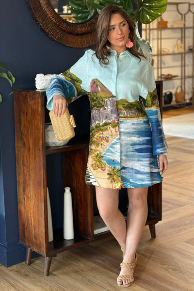 Farm Rio Copacabana Beach Kimono Dress