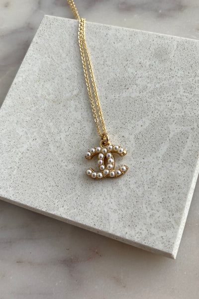 .Designer Pearl Charm Necklace - RUST & Co.