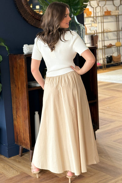 PRE-ORDER APRIL Megan Maxi Dress, Neutral